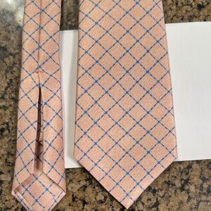 Bulgari Tie with Blue Windowpane Grid
